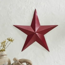 VHC Brands Patriotic Metal Star Distressed 18x18, Independence Day Decor, Decorative Wall Hanging, Rustic Farmhouse Decorations, Burgundy, Black