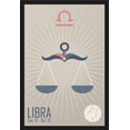 thumbnail image 1 of Libra - Woven Zodiac - Lantern Press Artwork (24x36 Giclee Art Print, Gallery Framed, Black Wood), 1 of 1