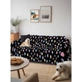 thumbnail image 6 of Colorful Polka Dot Couch Cover, Modern Minimalist Geometric Black Sofa Cover Blanket for 2 Seat Cushion, Sectional Sofa Slipcover Furniture Protector for Living Room Bedroom 71''x102'', 6 of 9