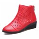 thumbnail image 1 of Sandalias de tacón medio de malla para mujer, botas de Red de tacón alto, salvaje, rojo, tiro en la calle, transpirables, novedad de verano 2022, 1 of 5