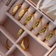 thumbnail image 1 of 2023 New Fashion Angel Number Rings Jewelry For Women 18K Gold Plated Lucky Number Stainless Steel Ring For Girls, 1 of 4