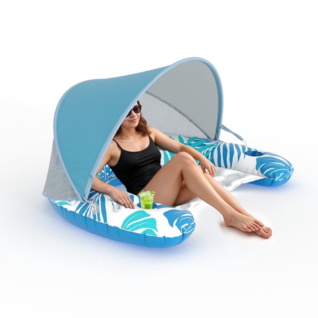 Silla hinchable Pool Float Grand XL con toldo para adultos