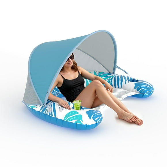 Silla hinchable Pool Float Grand XL con toldo para adultos