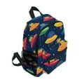thumbnail image 2 of FORMRS School Backpack with Front Zippered Pocket 12" Student Travel Daypack, Rainbow Space Cat, 2 of 6
