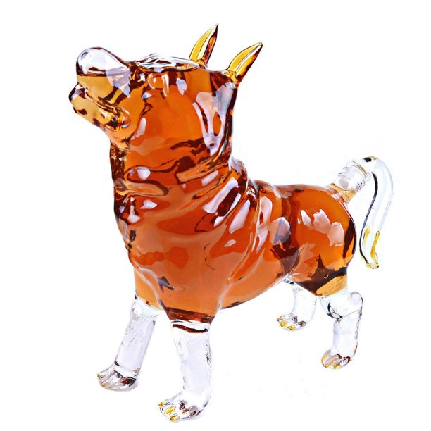 Animal Decanters Large 35Oz Shepherd Dog Glass Figurine, Lead Free