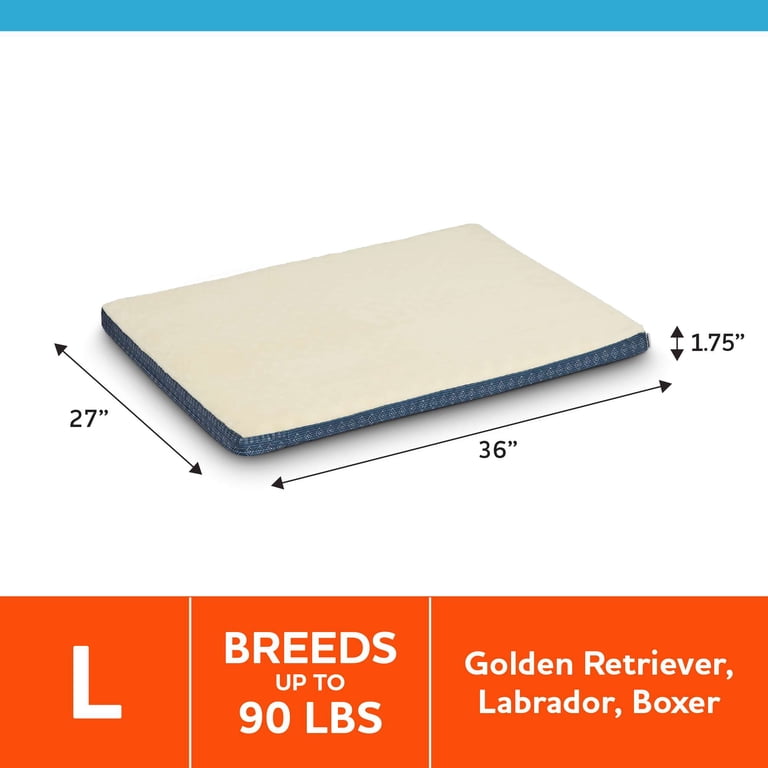 Orthopedic Foam Dog Bed, Blue, Large photo 3