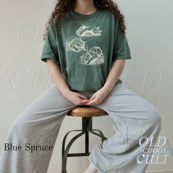 Lazy Cats 90s Vintage Tattoo Style Tshirt, Retro Y2k Cats Shirt, Cute Kitten Shirt, Cat Lovers Gift, Unisex Washed Adult Tee