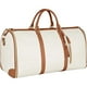 thumbnail image 2 of Baúles de almacenamiento, bolsa para ropa, bolso grande de cuero para mujer, bolsas para ropa de viaje con bolsa para zapatos, maleta colgante 2 en 1, bolsas de viaje para trajes, regalos para mujer,, 2 of 5