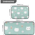 thumbnail image 3 of Cat Face with Ice Cream Kitchen Rug Mats 2PCS Non Slip 47" x 20" + 28" x 20" Kitchen Carpet Floor Mat Hallway Rugs Anti Fatigue Doormat Home Decor, 3 of 7