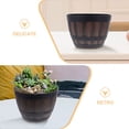 thumbnail image 3 of ELAYARD 2Pcs Outdoor Planters Box Plastic Barrel Planter for Gardening and Home Use, 3 of 8