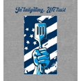 thumbnail image 2 of In Tailgating We Trust American Flag And Spatula Youth Heather Gray Crew Neck Short Sleeve Tee-Small, 2 of 6
