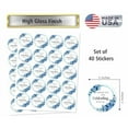 thumbnail image 3 of 40 Light Blue Flowers Thank You For Celebrating With Us Stickers, 2 Inch Big Round Glossy Labels, Great For Weddings, Bridal Shower, Engagement Party, Party Favors Décor, Tags, Supplies. Made in USA., 3 of 4