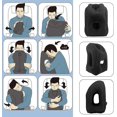 thumbnail image 4 of (Negro) Almohada de viaje inflable, cojín inflable multiusos, almohada de viaje con soporte para la cabeza, almohada de cuello multifunción para dormir en el avión, 4 of 5