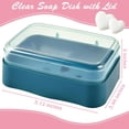 thumbnail image 2 of 3 Pack Clear Soap Dishes with Lid Travel Soap Containers Lightweight Plastic Bar Soap Holder Boxes with Cover Portable Soap Case for Kitchen,Shower,School,Gym (3, white,pink,blue), 2 of 3