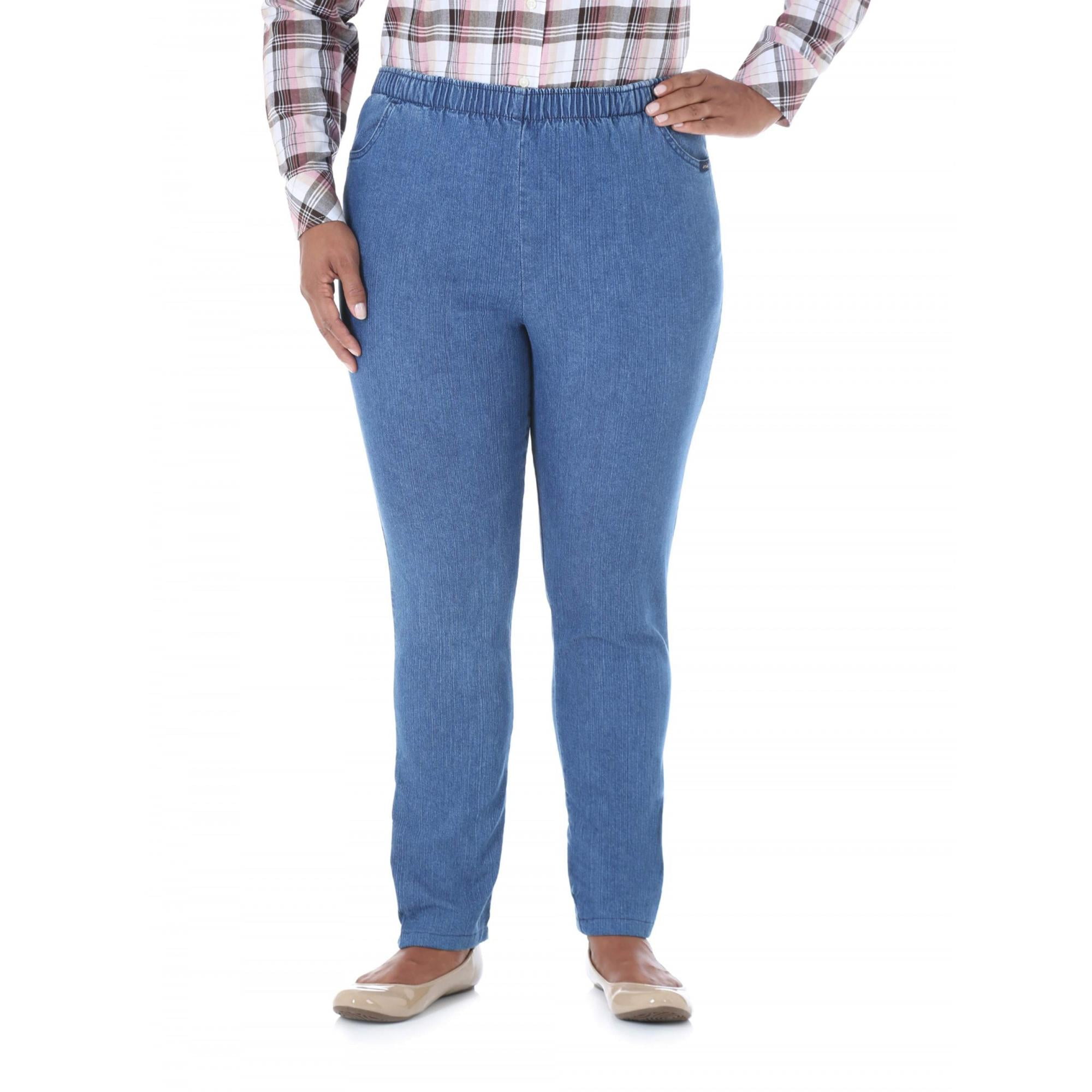 M.Michel Womens Plus Size Jumpsuit Romper Overalls Curvy Blue Denim Butt Lift Jeans Skinny Stretch-R203