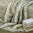 thumbnail image 2 of Plutus PBEZ1777-96x110T Polar Bear Faux Fur Luxury Throw Blanket, White & Black - Queen, 2 of 3