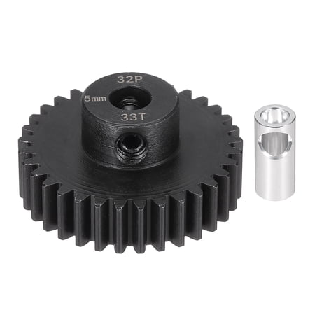 Uxcell 32P 33T Pinion Gear Set with Adapter Shaft 1 1/16 x 1 1/16 Motor Gears