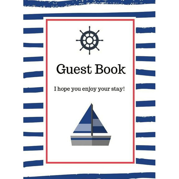 Nautical Guest Book Hardcover, (Hardcover)