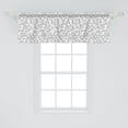 thumbnail image 2 of Ambesonne Leaves Window Valance, Monochrome Floral Rustic, 54" X 18", Black White, 2 of 3
