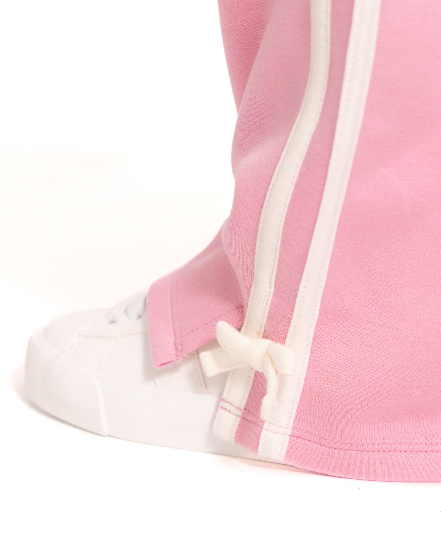 Wonder Nation Toddler Girls Wide Leg Athletic Pants with Side Stripe and Bow, Sizes 12M-5T
