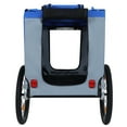thumbnail image 4 of Large Folding Bike Trailer for Dogs, 120LB Capacity All-Terrain Pet Carrier with Durable Steel Frame, Dog Bike Trailer for Cycling, Jogging, Camping and Outdoor Adventures (Blue+Grey), 4 of 9