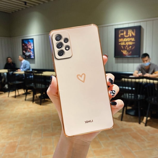 Funda cuadrada de silicona para teléfono Samsung Galaxy, carcasa de corazón de amor para Samsung Galaxy A32, A32, A52, A72, A 52, 72, 4G, 5G, A52S, A53, A23, A33, A73, A12 Fivean unisex