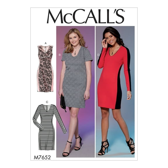 McCall's Sewing Pattern MISSES'/MISS PETITE/WOMEN'S/WOMEN'S PETITE DRESSES-8-10-12-14-16