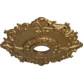 thumbnail image 3 of Ekena Millwork 18"OD x 3 1/2"ID x 1 1/2"P Riley Ceiling Medallion (Fits Canopies up to 4 5/8"), Hand-Painted Pale Gold, 3 of 5