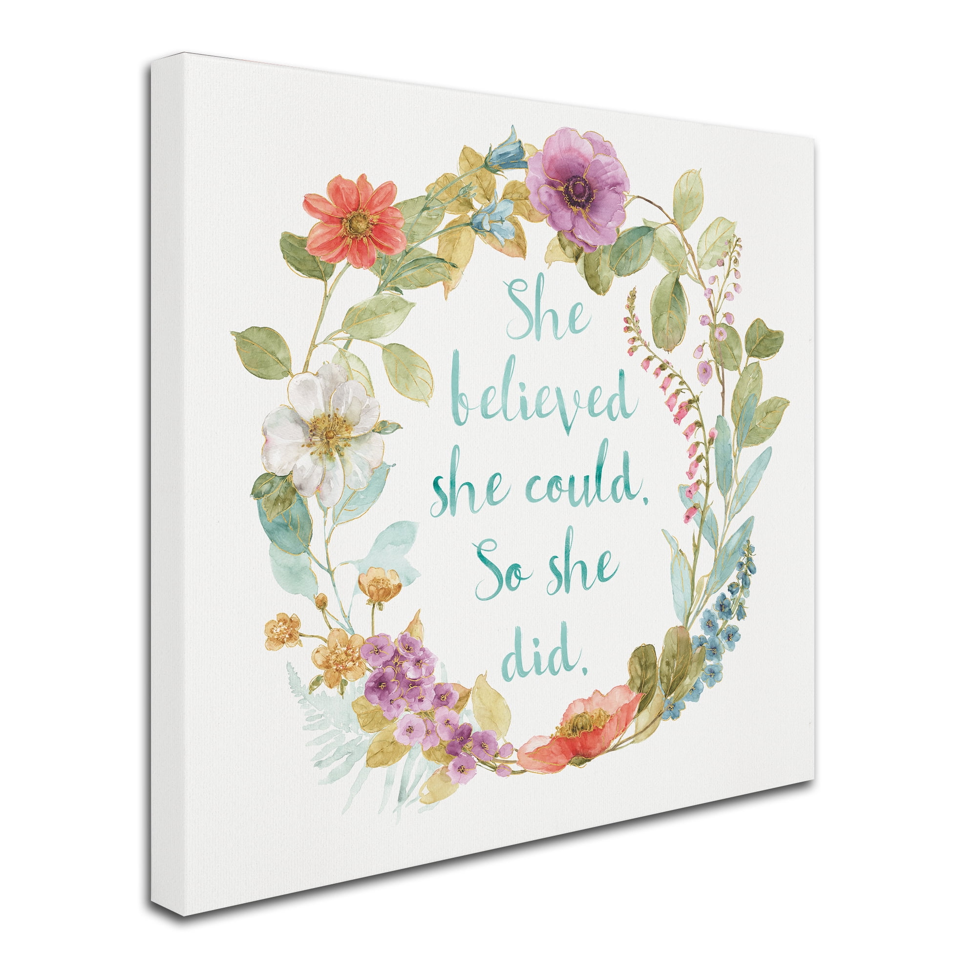 Trademark Fine Art "Rainbow Seeds Wreath I" Canvas Art by Lisa Audit