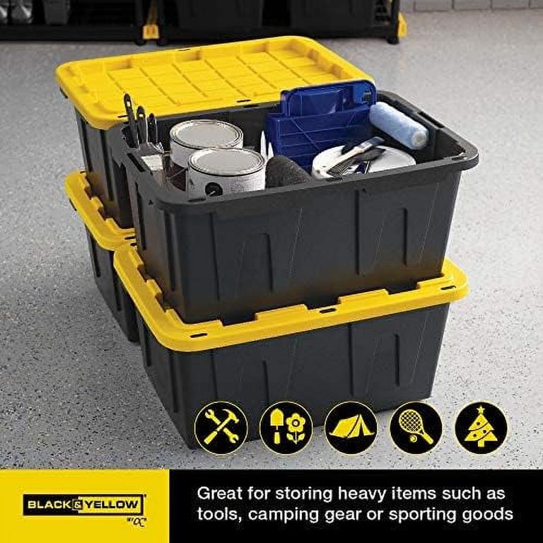 CX BLACK & YELLOW®, 27-Gallon Heavy Duty Tough Storage Container