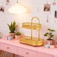 thumbnail image 6 of FVDPWYE Cosmetic Holder Standing Shelf, Makeup Organiser, 2 Tier Skincare Organiser, Bathroom Countertop Organizer for Kitchen Vanity Gold, 6 of 9