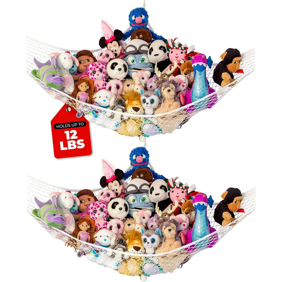 Stuffed Animal Hammock Elastic Space Saving Storage Net For Plush Toys Easy Install Corner Mesh Organizer Holds Large Small Stuffed Animals For Playroom Bedroom Dorm