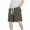 Army Green, variant on Turilly Men's Summer Shorts Elastic Waist ShortsSide Pocket Casual Drawstring Shorts L