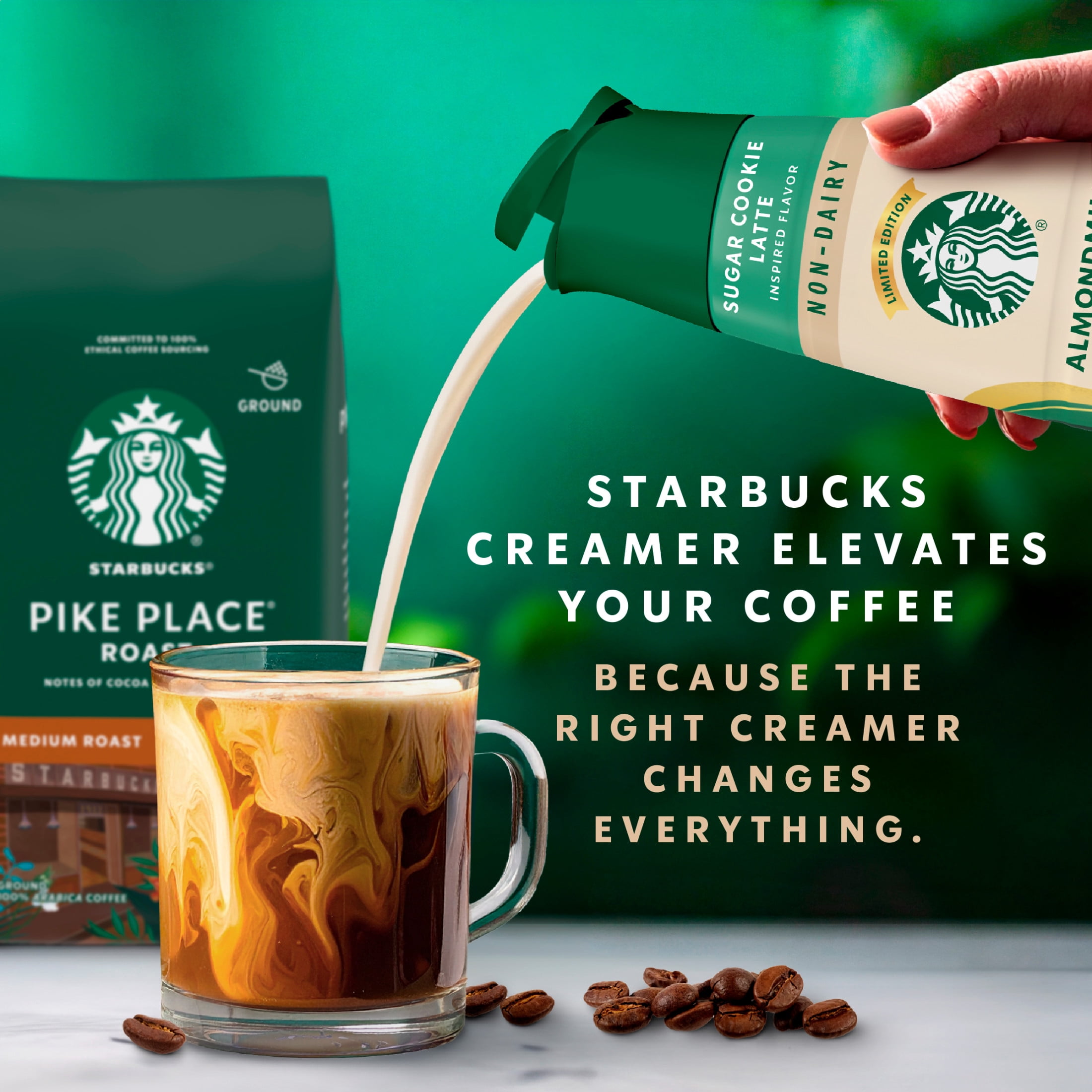 Starbucks Sugar Cookie Latte Inspired Non-Dairy Creamer, 28 fl.oz. Bottle 28 fl oz