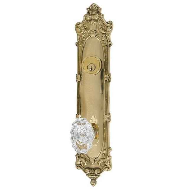 2.37 in. Antique Brass Victorian Plate Privacy Set