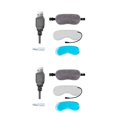 thumbnail image 2 of Vogacara Herramientas para el cuidado de los ojos 3 en 1, almohadilla para los ojos, bolsa de hielo calentada con vapor USB, visera ajustable, portátil, No.2 2piezas Vogacara CBP154740, 2 of 6