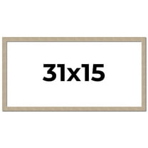 31x15 Frame Grey Solid Wood Picture Frame Width 1 Inches | Interior Frame Depth 0.5 Inches |