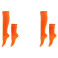 thumbnail image 2 of Redempat 2pcs Experience Comfort At Finest Soft Texture Slouch Socks For Ease Elasticity Orange 2Set, 2 of 6
