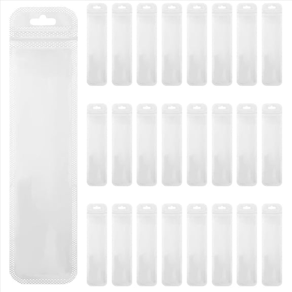 Rollbacks & More 300Pcs Pen Packaging Bags, Transparent Bags for Beaded Pens Resealable Pouch Zipper Storage Keychain