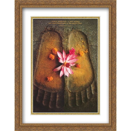 Thich Nhat Hanh-I Have Arrived 2x Matted 24x32 Large Gold Ornate Framed Art Print