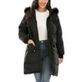 thumbnail image 2 of FUTATA Women's Thick Hooded Parka Winter Warm Coats Mid Length Puffer Jackets Windproof Jackets with Faux Fur Trim Hood Black L, 2 of 6