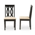 thumbnail image 4 of Baxton Studio Cherese Modern and Contemporary Sand Fabric Upholstered and Dark Brown Finished Wood 2-Piece Dining Chair Set, 4 of 8