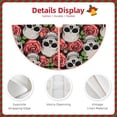thumbnail image 3 of Sikiie Skull and Roses Nativity Christmas Tree Skirt, Jesus Christian Winter Holiday Tree Mat Decoration(30-48IN), 3 of 6