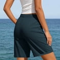 thumbnail image 6 of Womens Cargo Shorts High Waisted Button Quick Dry Athletic Shorts Lightweight Running Summer Hiking Shorts with Pockets, 6 of 9