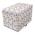 thumbnail image 1 of Purple Dog Crate Cover, Spring Nature Garden Summer Plant Themed Multitude Ornamental Flowers, Easy to Use Pet Kennel Cover for Medium Large Dogs, 35" x 23" x 27", White Multicolor, by Ambesonne, 1 of 6