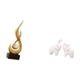 thumbnail image 5 of Dualoai Modern Resin Flame Elephant Figurine Sculpture Abstract Art Ornament Unique Tabletop Decoration for Living Room Cabinet Office Bedroom Entrance Keepsake, 5 of 8
