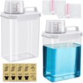 thumbnail image 1 of 60oz Liquid Laundry Detergent Dispenser, 2 Pack Detergent Containers with Laundry Bags and Labels,Laundry Soap Dispenser, Clear Plastic Fabric Softener Holder for Laundry Room Organization, 1 of 7