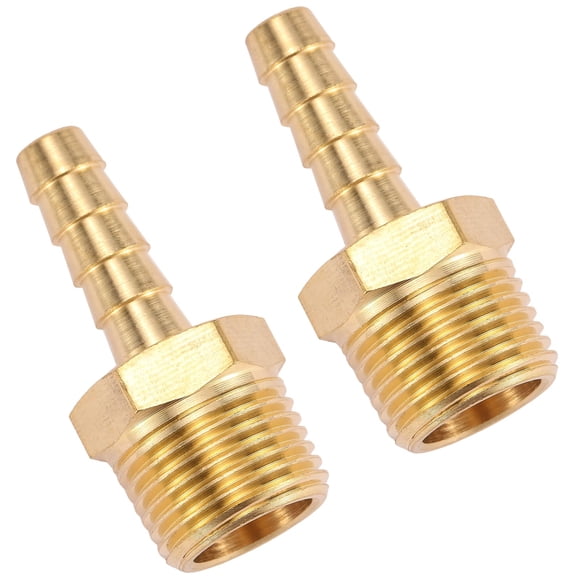 Conector de Latón para Manguera Sanpaint 1/4" Barb x 3/8" NPT Macho Paquete de 2