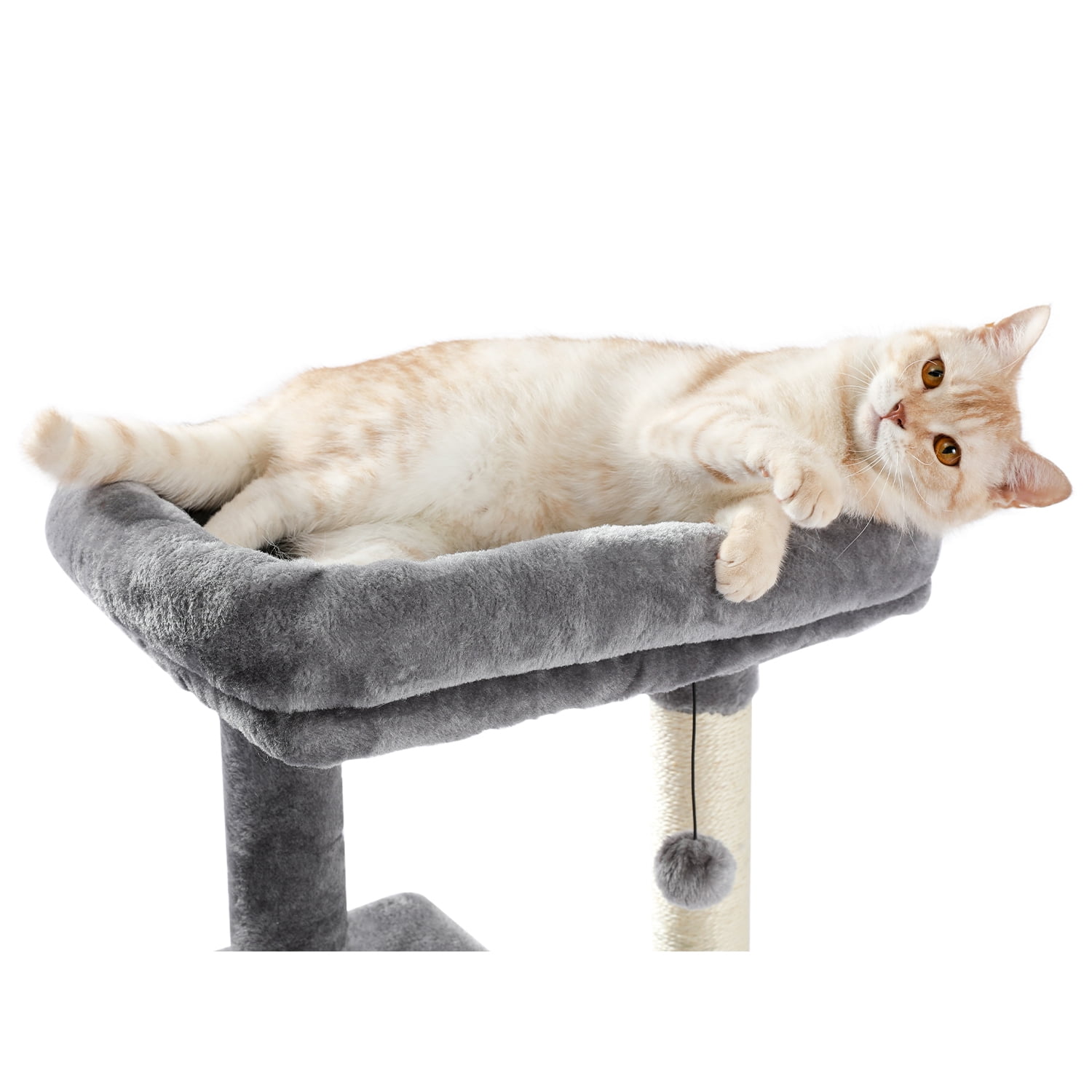 Pefilos 44" Multi-Level Modern Cat Tower for Indoor Cats with Scratching Post, Cozy Condo, Top Perch, Hammock and Dangling Ball For Small to Medium Cat Tree Tower for Adult Cats, Gray Pefilos 44" Multi-Level Modern Cat Tower for Indoor Cats with Scratching Post, Cozy Condo, Top Perch, Hammock and Dangling Ball For Small to Medium Cat Tree Tower for Adult Cats, Gray