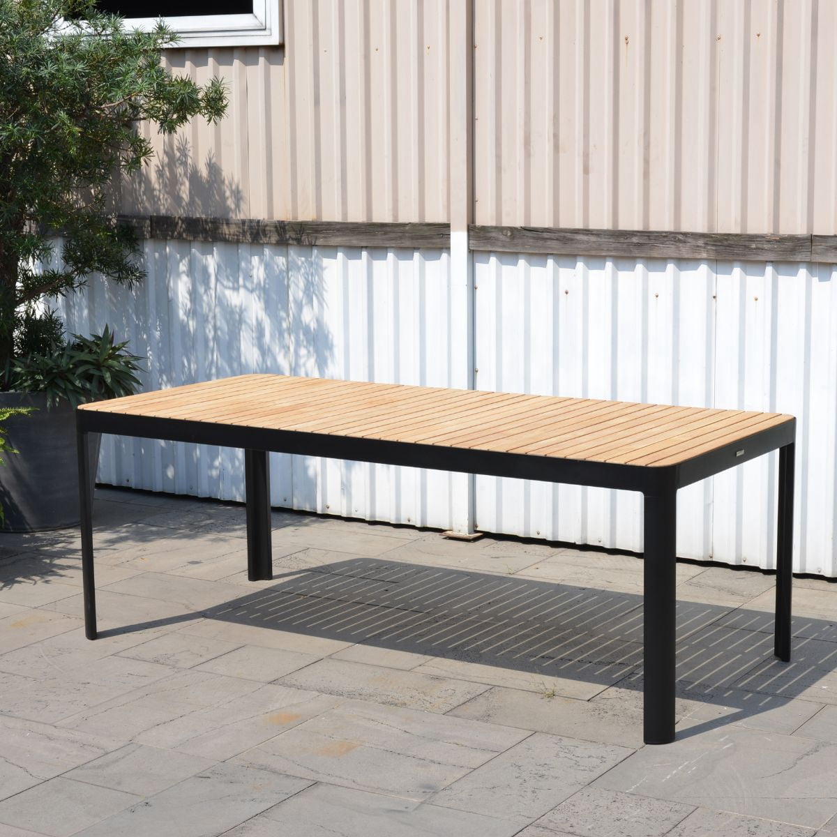 Amazonia Loftscape 7-Piece 100% FSC Teak Wood and Aluminum Rectangular Patio Dining Set